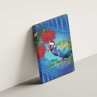 New Zealand Takahe Christmas Canvas Wall Art Maori Fern Mix Pohotukawa LT14 - Polynesian Pride