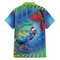 New Zealand Takahe Christmas Hawaiian Shirt Maori Fern Mix Pohotukawa LT14 - Polynesian Pride