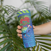 New Zealand Takahe Christmas Skinny Tumbler Maori Fern Mix Pohotukawa LT14 - Polynesian Pride