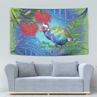 New Zealand Takahe Christmas Tapestry Maori Fern Mix Pohotukawa LT14 - Polynesian Pride