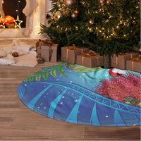 New Zealand Takahe Christmas Tree Skirt Maori Fern Mix Pohotukawa LT14 - Polynesian Pride
