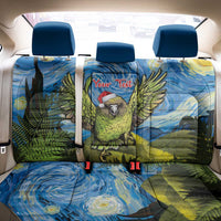 Personalised Jumping Kakapo Christmas Back Car Seat Cover New Zealand Fern - Starry Night Style LT14 - Polynesian Pride