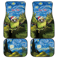 Personalised Jumping Kakapo Christmas Car Mats New Zealand Fern - Starry Night Style LT14 - Polynesian Pride