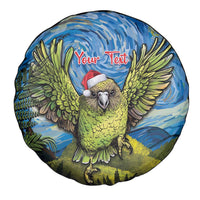 Personalised Jumping Kakapo Christmas Spare Tire Cover New Zealand Fern - Starry Night Style LT14 - Polynesian Pride