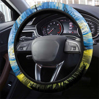 Jumping Kakapo Christmas Steering Wheel Cover New Zealand Fern - Starry Night Style LT14 - Polynesian Pride