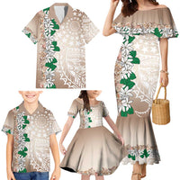 Cook Islands Tiare Maori With Conch Shell Family Matching Mermaid Dress and Hawaiian Shirt 2025 Pasifika Polynesian Tattoo LT14 - Polynesian Pride
