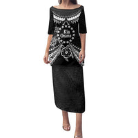 Kia Orana Cook Islands Family Matching Puletasi and Hawaiian Shirt 2025 Pasifika Polynesian Turtle Black Color LT14 Mom's Dress Black - Polynesian Pride