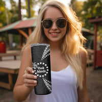 Kia Orana Cook Islands Skinny Tumbler 2025 Pasifika Polynesian Turtle Black Color LT14 - Polynesian Pride