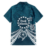 Kia Orana Cook Islands Family Matching Summer Maxi Dress and Hawaiian Shirt Polynesian Turtle Crowberry Blue Color LT14 - Polynesian Pride