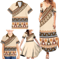 Bula Fiji Family Matching Summer Maxi Dress and Hawaiian Shirt 2025 Pasifika Traditional Fijian Masi LT14 - Polynesian Pride