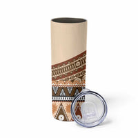 Bula Fiji Skinny Tumbler 2025 Pasifika Traditional Fijian Masi LT14 - Polynesian Pride