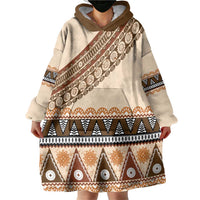 Bula Fiji Wearable Blanket Hoodie 2025 Pasifika Traditional Fijian Masi LT14 - Polynesian Pride