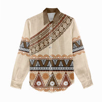 Bula Fiji Women Casual Shirt 2025 Pasifika Traditional Fijian Masi LT14 - Polynesian Pride