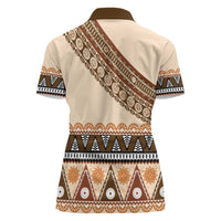 Bula Fiji Women Polo Shirt 2025 Pasifika Traditional Fijian Masi LT14 - Polynesian Pride