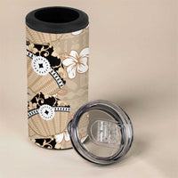 Bula Fiji Iri Buli 4 in 1 Can Cooler Tumbler Woven Fan With Fijian Tapa LT14 - Polynesian Pride