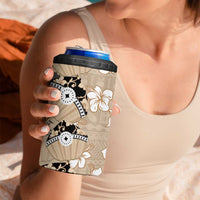 Bula Fiji Iri Buli 4 in 1 Can Cooler Tumbler Woven Fan With Fijian Tapa LT14 - Polynesian Pride