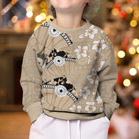 Bula Fiji Iri Buli Kid Ugly Christmas Sweater Woven Fan With Fijian Tapa LT14 - Polynesian Pride