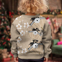 Bula Fiji Iri Buli Kid Ugly Christmas Sweater Woven Fan With Fijian Tapa LT14 - Polynesian Pride