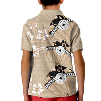 Bula Fiji Iri Buli Kid Polo Shirt Woven Fan With Fijian Tapa LT14 - Polynesian Pride