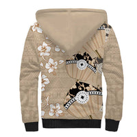 Bula Fiji Iri Buli Sherpa Hoodie Woven Fan With Fijian Tapa LT14 - Polynesian Pride