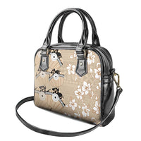 Bula Fiji Iri Buli Shoulder Handbag Woven Fan With Fijian Tapa