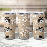 Bula Fiji Iri Buli Tumbler Cup Woven Fan With Fijian Tapa LT14 - Polynesian Pride