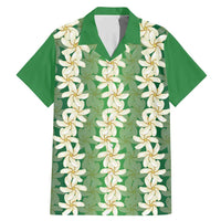 Ia Orana Tahiti Tiare Maori Seamless Style Family Matching Mermaid Dress and Hawaiian Shirt LT14 Dad's Shirt - Short Sleeve Green - Polynesian Pride