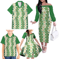 Ia Orana Tahiti Tiare Maori Seamless Style Family Matching Off The Shoulder Long Sleeve Dress and Hawaiian Shirt LT14 - Polynesian Pride
