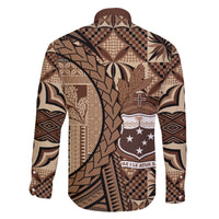 Samoa Siapo Family Matching Off The Shoulder Long Sleeve Dress and Hawaiian Shirt Happy Independence Day Vintage Vibes LT14 - Polynesian Pride