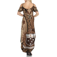 Samoa Siapo Family Matching Summer Maxi Dress and Hawaiian Shirt Happy Independence Day Vintage Vibes LT14 - Polynesian Pride