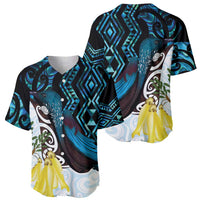 New Zealand Silver Fern Tui Bird Baseball Jersey Maori Kowhai Paua Shell Taniko Motifs LT14 - Polynesian Pride