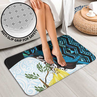 New Zealand Silver Fern Tui Bird Bathroom Set Maori Kowhai Paua Shell Taniko Motifs LT14 - Polynesian Pride