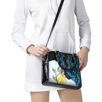 New Zealand Silver Fern Tui Bird Shoulder Handbag Maori Kowhai Paua Shell Taniko Motifs LT14 - Polynesian Pride