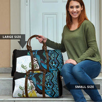 New Zealand Silver Fern Tui Bird Travel Bag Maori Kowhai Paua Shell Taniko Motifs LT14 - Polynesian Pride