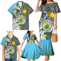 Cotabato Philippines Province Family Matching Mermaid Dress and Hawaiian Shirt Filipino Eagle Sampaguita Tinalak Pattern LT14 - Polynesian Pride
