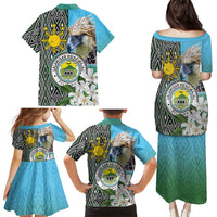 Cotabato Philippines Province Family Matching Puletasi and Hawaiian Shirt Filipino Eagle Sampaguita Tinalak Pattern LT14 - Polynesian Pride
