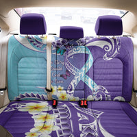 No Story Should End Too Soon Suicide Awareness Back Car Seat Cover Purple And Teal Polynesian Ribbon LT14 - Polynesian Pride