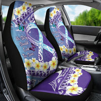 No Story Should End Too Soon Suicide Awareness Car Seat Cover Purple And Teal Polynesian Ribbon LT14 - Polynesian Pride