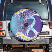 No Story Should End Too Soon Suicide Awareness Spare Tire Cover Purple And Teal Polynesian Ribbon LT14 Purple - Polynesian Pride