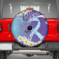 No Story Should End Too Soon Suicide Awareness Spare Tire Cover Purple And Teal Polynesian Ribbon LT14 - Polynesian Pride