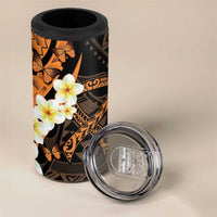 Liver Cancer Awareness Month 4 in 1 Can Cooler Tumbler Awareness Is Key Orange Polynesian Ribbon LT14 - Polynesian Pride