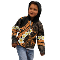 Liver Cancer Awareness Month Kid Hoodie Awareness Is Key Orange Polynesian Ribbon LT14 - Polynesian Pride