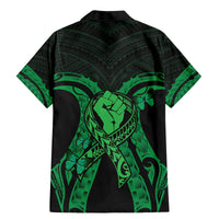 ADHD Awareness Month You Matter Family Matching Mermaid Dress and Hawaiian Shirt Green Polynesian Ribbon LT14 - Polynesian Pride