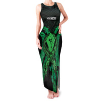 ADHD Awareness Month You Matter Family Matching Tank Maxi Dress and Hawaiian Shirt Green Polynesian Ribbon LT14 Mom's Dress Green - Polynesian Pride