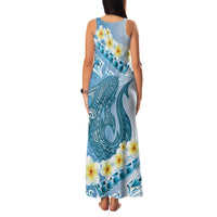 Blue Hawaii Shark Tattoo Family Matching Tank Maxi Dress and Hawaiian Shirt Frangipani With Polynesian Pastel Version LT14 - Polynesian Pride