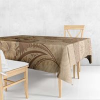Brown Bula Fiji Tablecloth Fijian Dance Fan Tapa Cloth Pattern