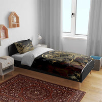 Frangipani Festival Rabaul Bedding Set PNG Tribal Baining Mask Tattoo - Polynesian Pride