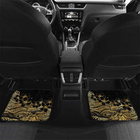 Frangipani Festival Rabaul Car Mats PNG Tribal Baining Mask Tattoo LT14 Set 2pcs - Back Black - Polynesian Pride