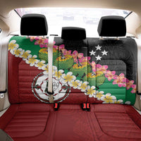 Frangipani Festival Rabaul East New Britain Back Car Seat Cover Dukduk Dance With Plumeria LT14 - Polynesian Pride