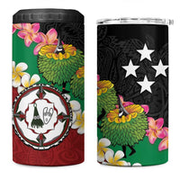 Frangipani Festival Rabaul East New Britain 4 in 1 Can Cooler Tumbler Dukduk Dance With Plumeria LT14 One Size: 16 oz Red - Polynesian Pride